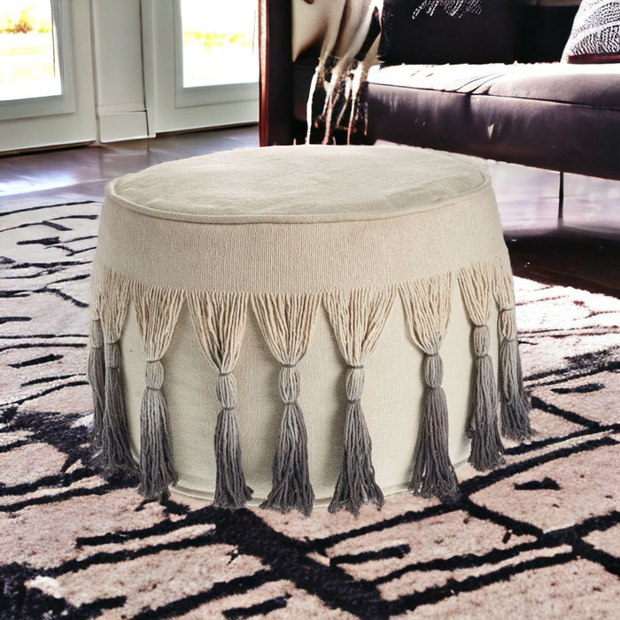 Cotton Ottoman - Beige