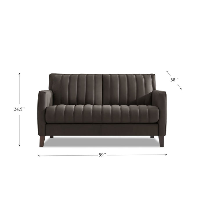 Ennis - Leather Loveseat