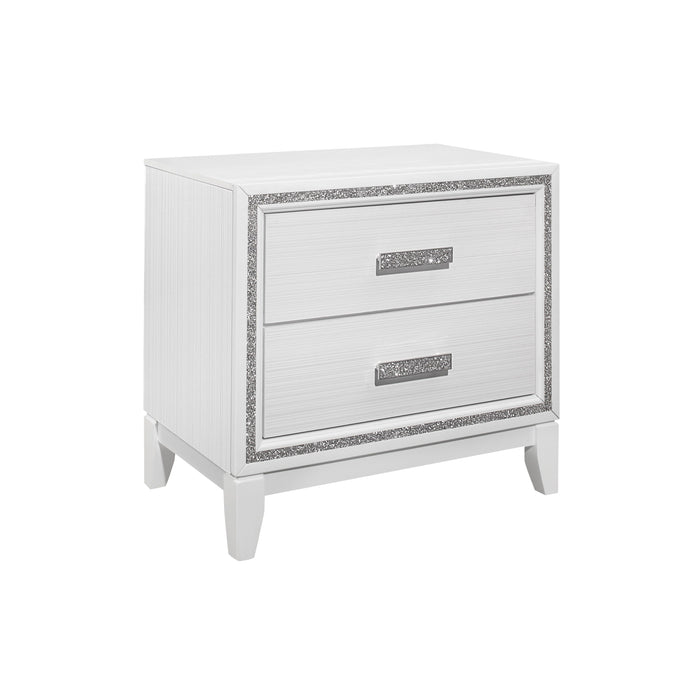 Almera - Glitter Nightstand - White