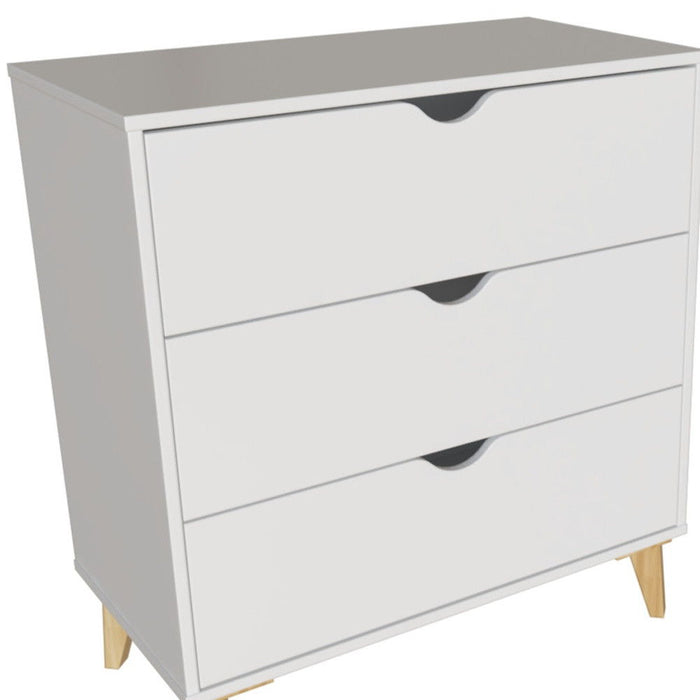 3 Drawer Dresser - White