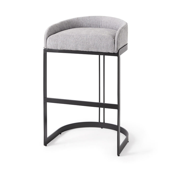 32.68" Low Back Bar Height Bar Chair - Gray / Black