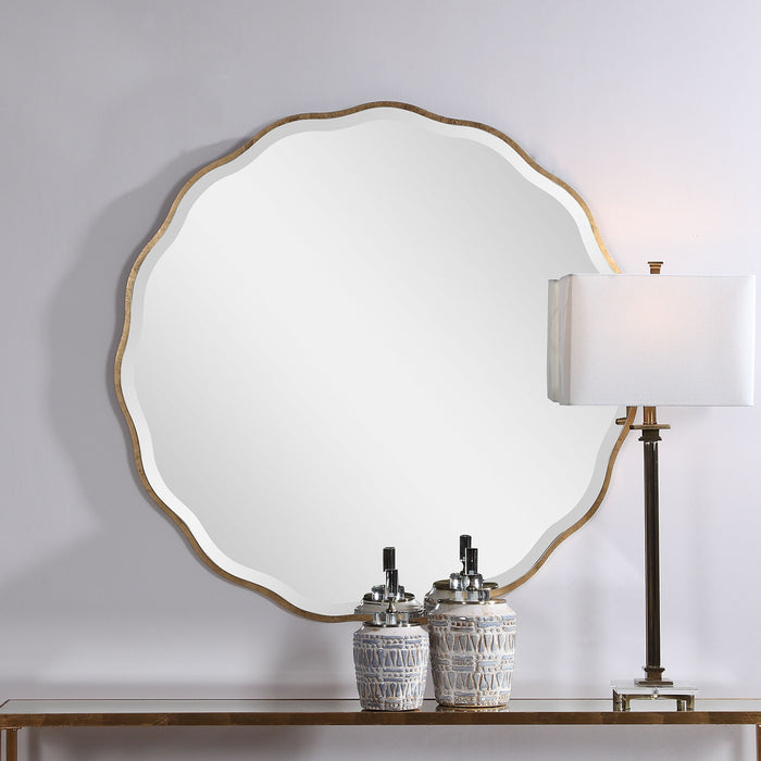 Aneta - Round Mirror - Gold