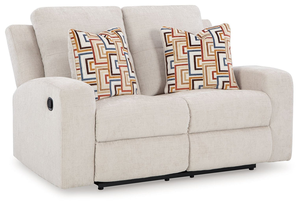 Danum - Stone - Reclining Loveseat - Fabric