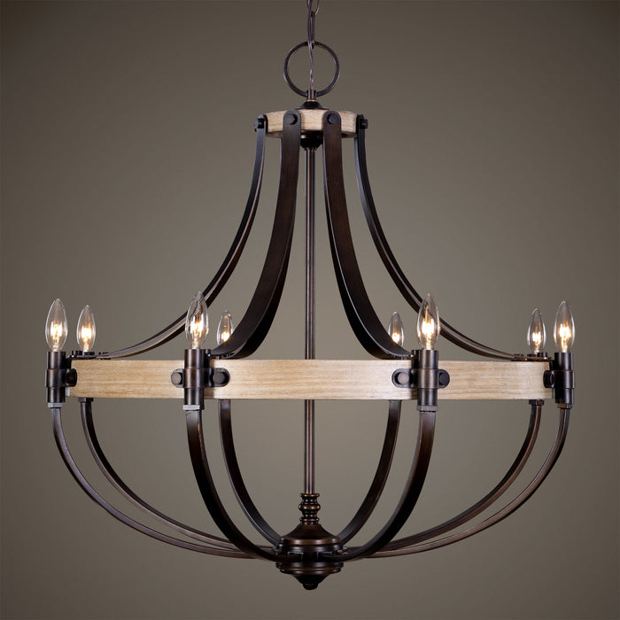 Dubois - 8 Light Chandelier - Light Brown