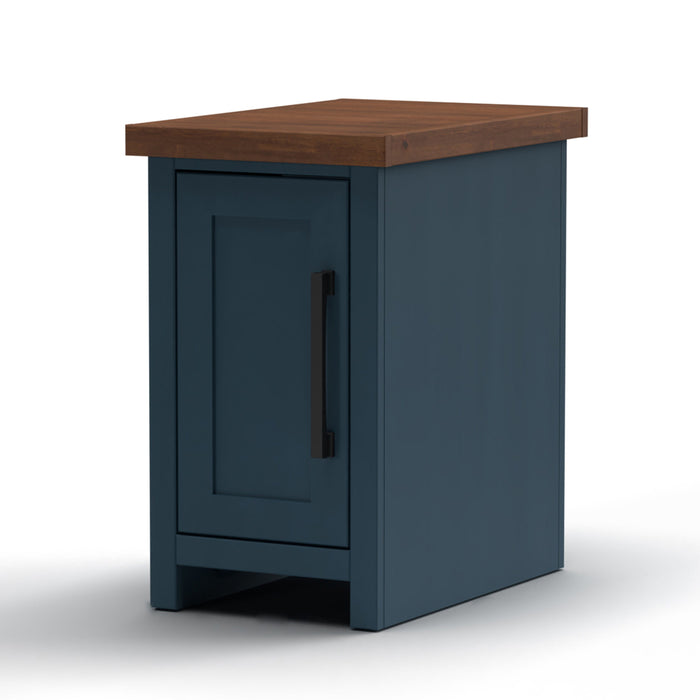 Nantucket - Chairside Table - Blue Denim, Whiskey