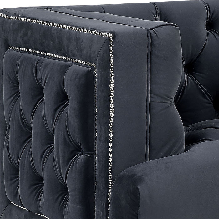 Ansario - Velvet Chair - Blue