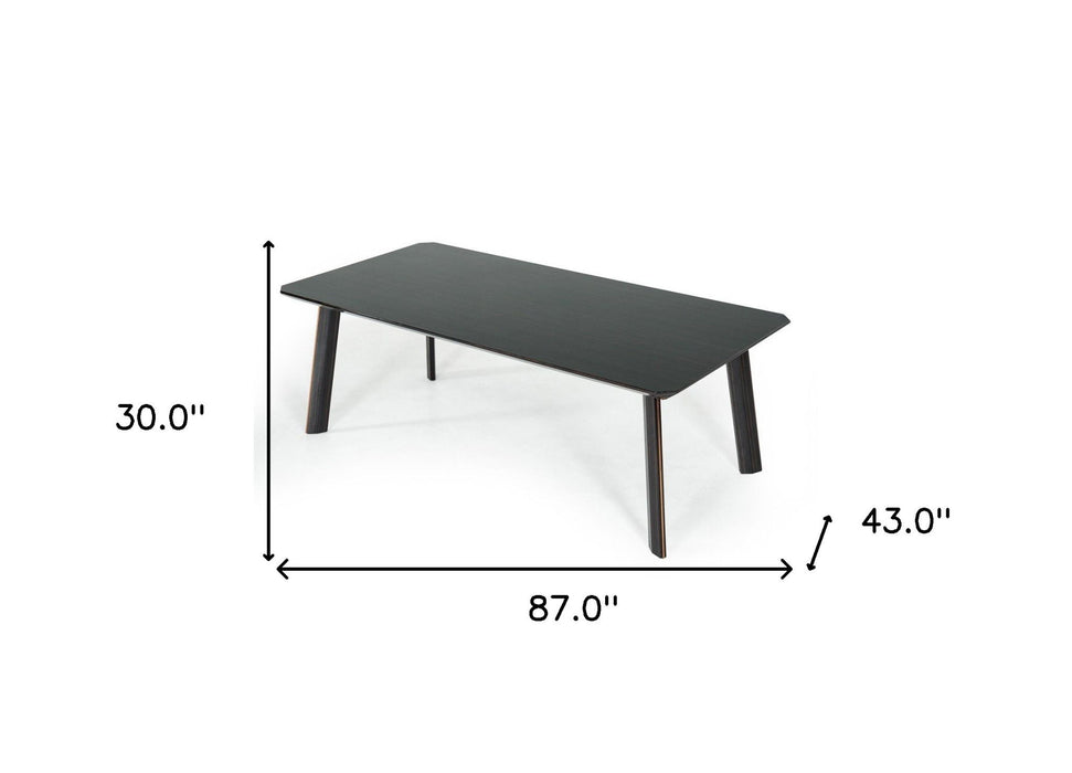 Rectangular Dining Table - Black / Rose Gold