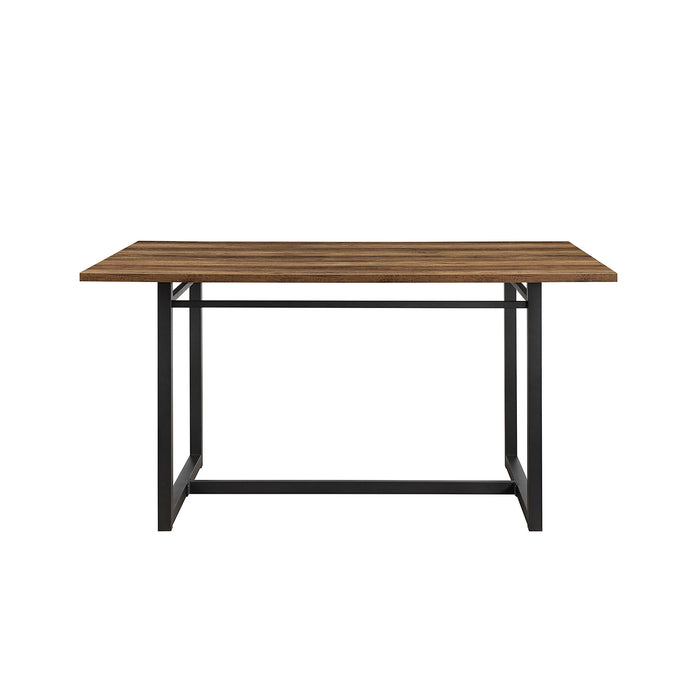 Modern Industrial Rectangle Dining Table - Rustic Oak