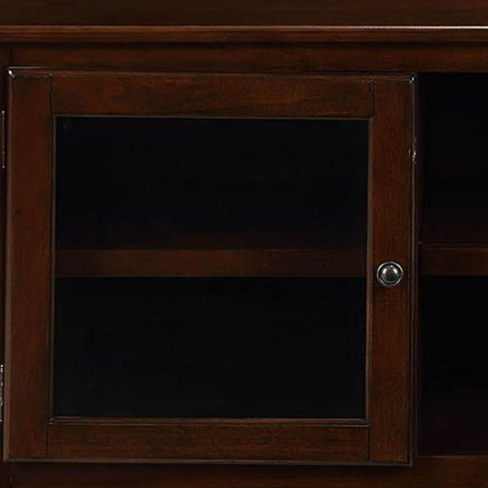 Wood Glass (TV Stand) TV Stand - Walnut