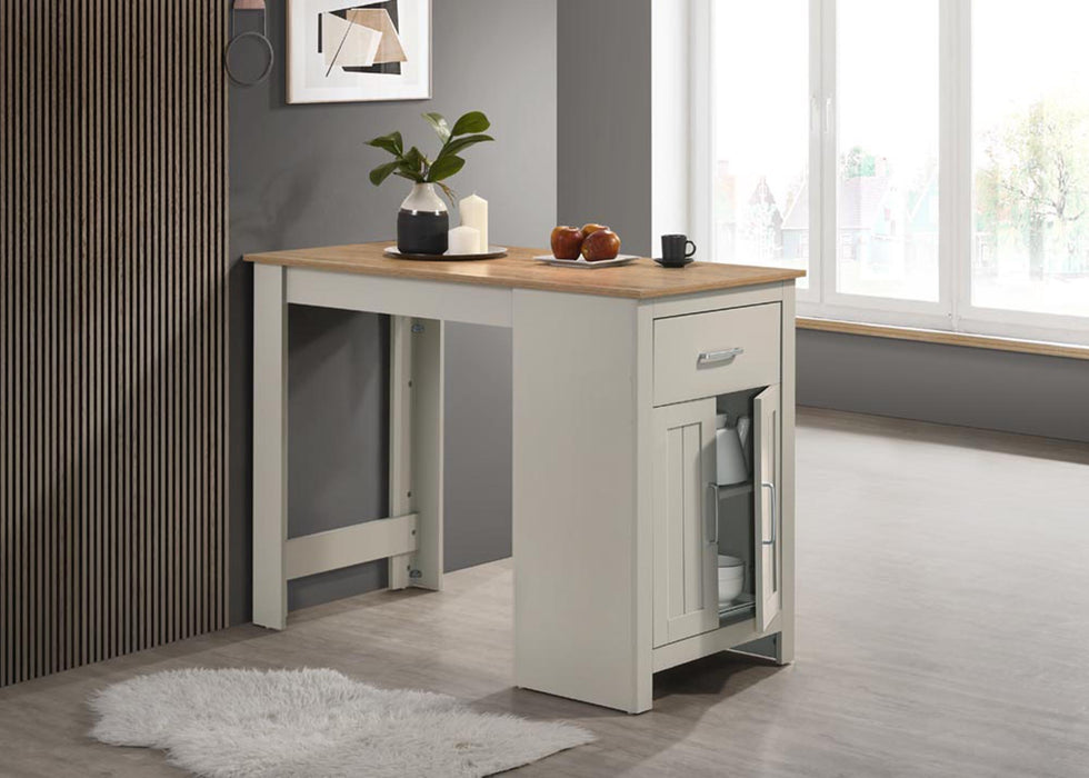 Alonzo - Small Space Counter Height Dining Table With Cabinet And Drawer Storage