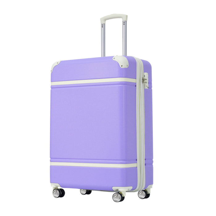 20" Luggage 1 Piece With Tsa Lock, Lightweight Suitcase Spinner Wheels, Carry On Vintage Luggage