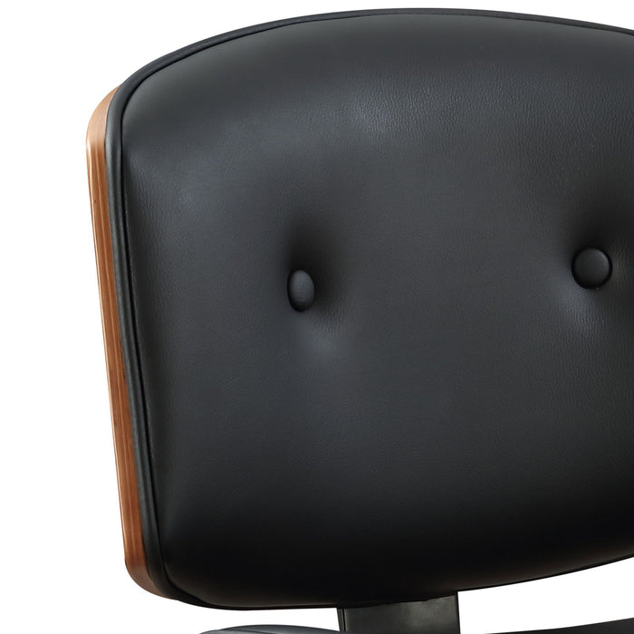 Camila - Synthetic Leather Office Chair - Black