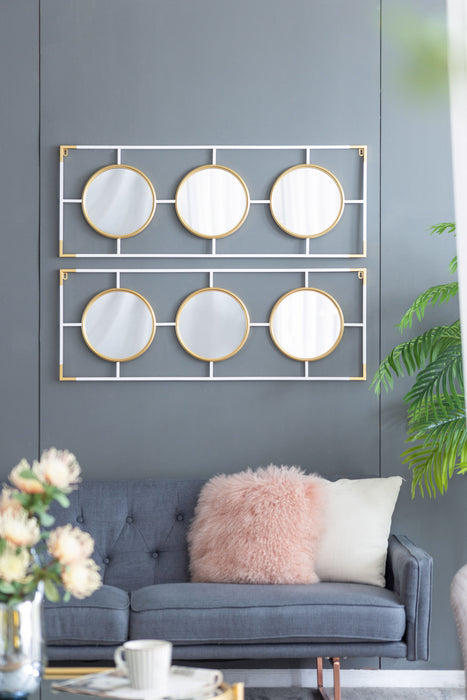 Frame With Mirror - Gold / White