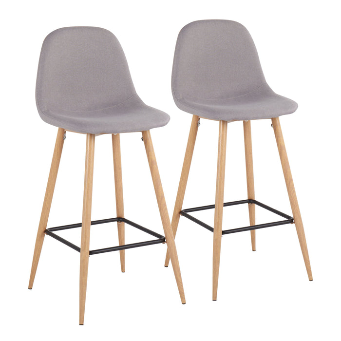 Pebble - Mid Century Modern Barstool (Set of 2)