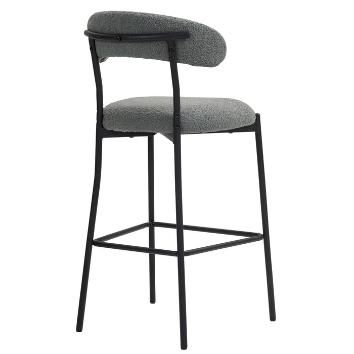 Counter Height Bar Stools Teddy Fabric Cover Kitchen Island Counter Bar Stool With Footrest