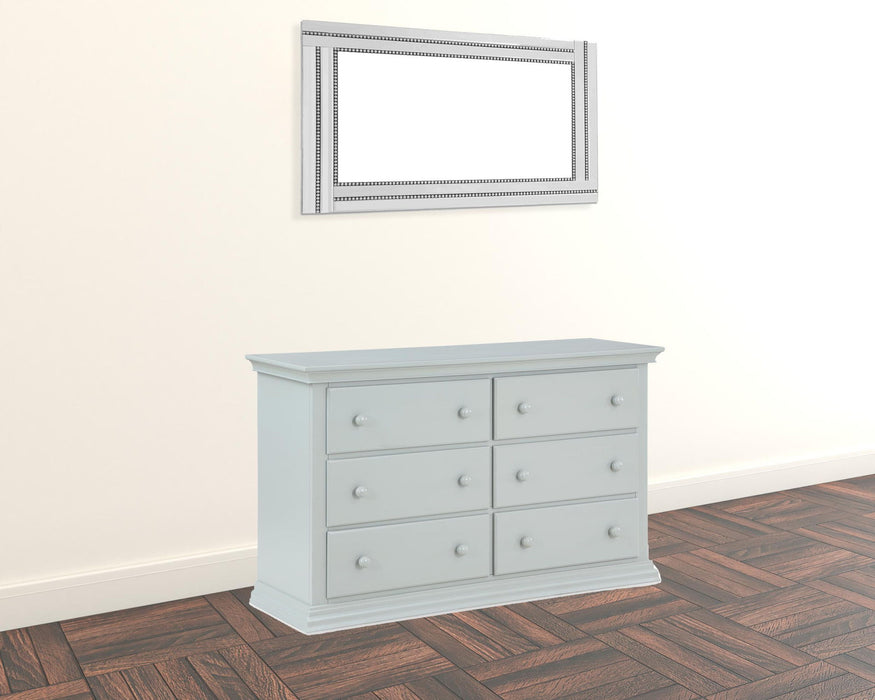 Solid And Manufactured Wood Six Drawer Double Dresser - Gray