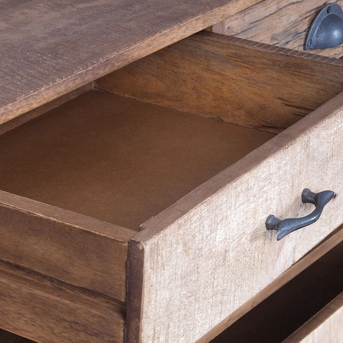 Rustic 2 Drawer Kitchen Island - Multi