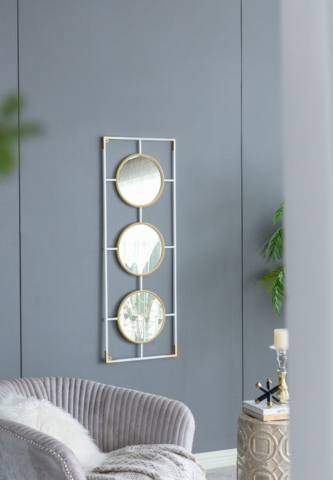 Frame With Mirror - Gold / White