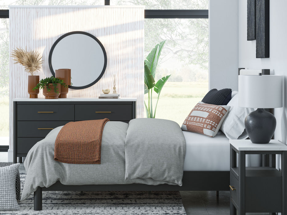 Cadmori - Upholstered Panel Bed