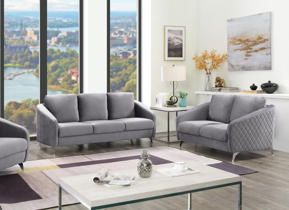 Sofia - Velvet Fabric Living Room Set