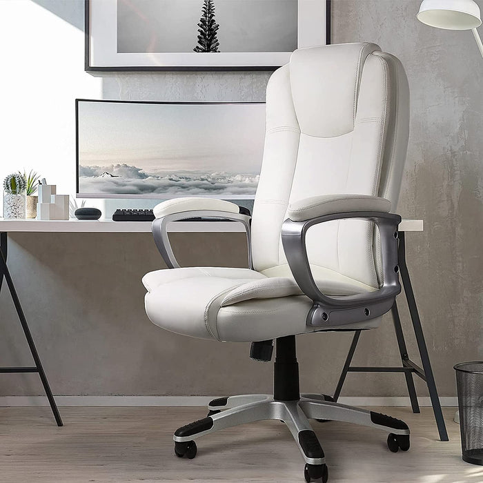 Executive Chair With Lumbar Support - White