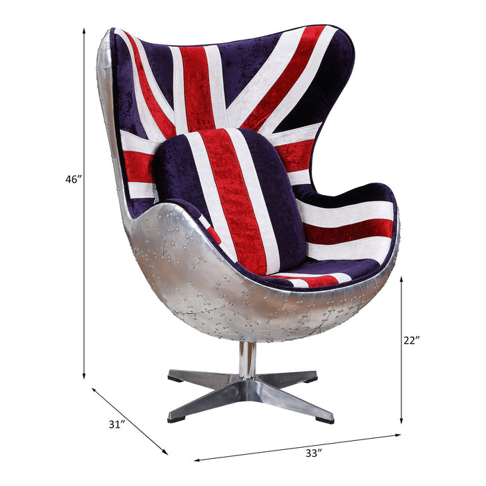 Brancaster - Pattern Accent Chair With Swivel - Multi