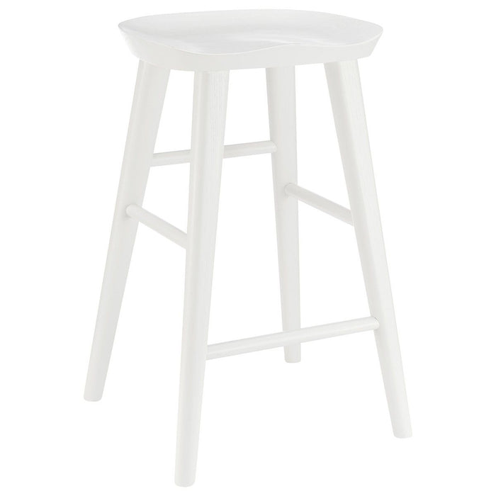 Solid Wood Counter Stool 26" - White
