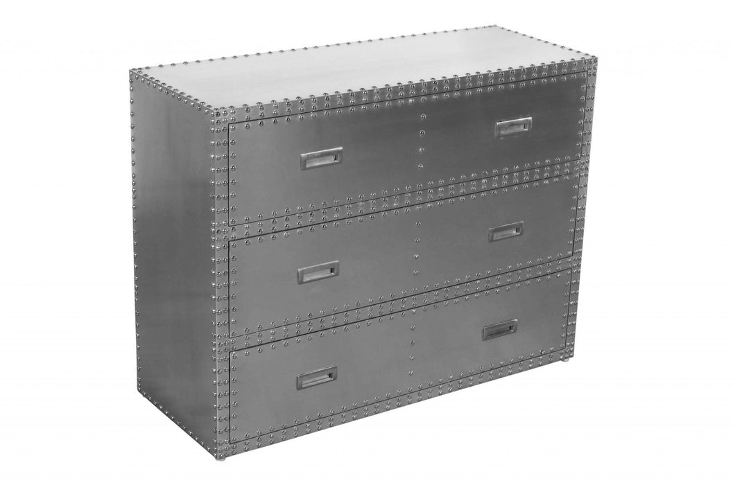 Three Drawer Dresser - Silver Gray