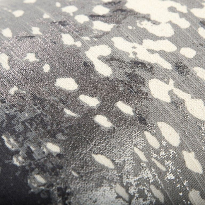 Abstract Pattern Lumbar Pillow - Gray Silver Metallic