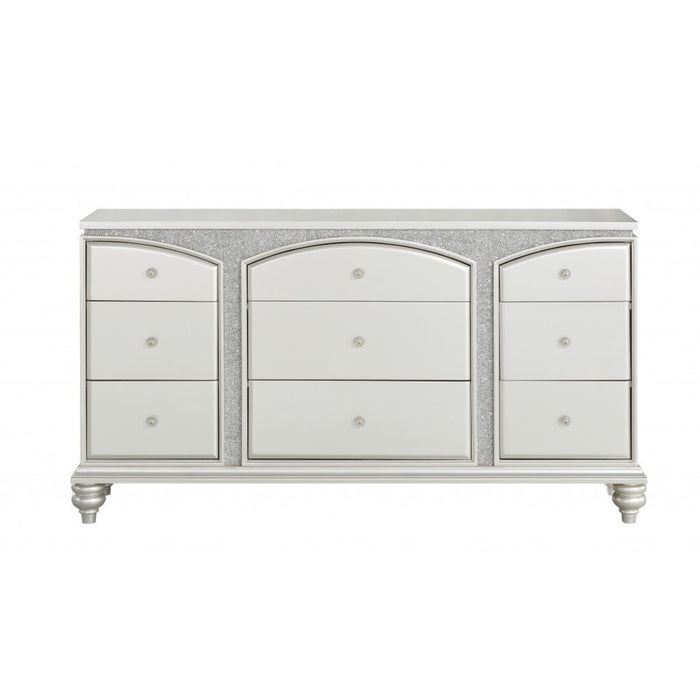 Nine Drawer Dresser - Platinum