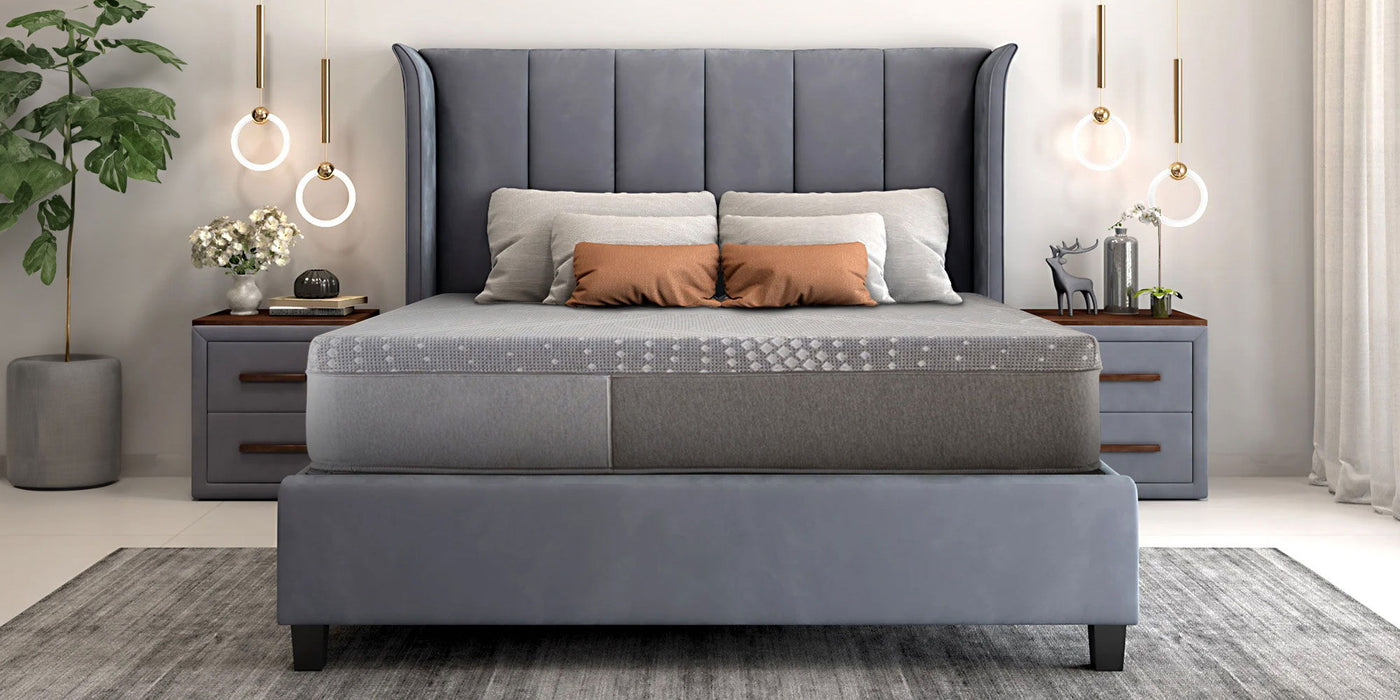 Posturepedic - 12" King Medium Mattress, Memory Foam Paterson - Gray