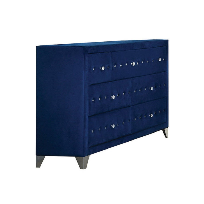 Seven Drawer Triple Dresser - Blue