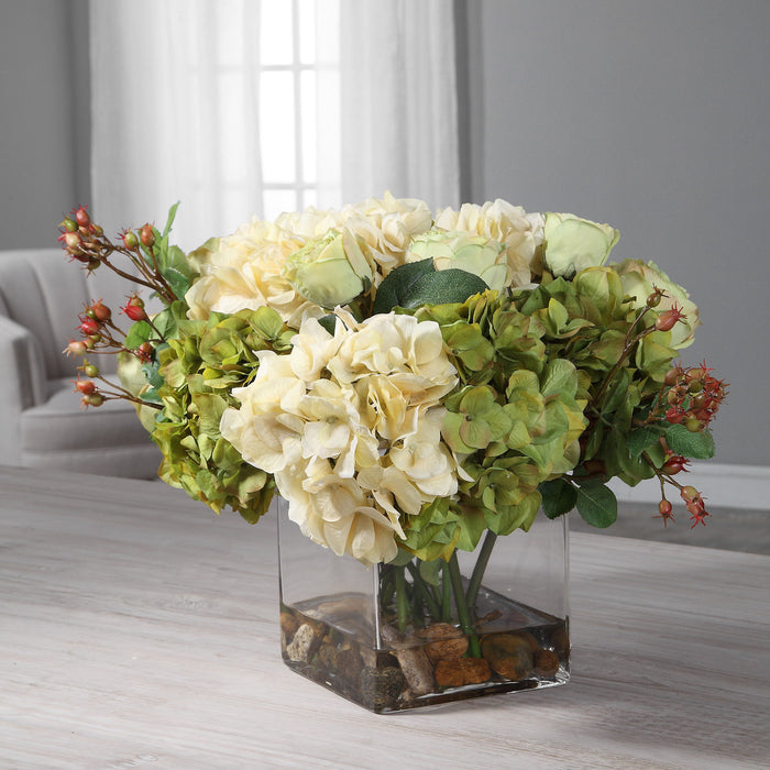 Cecily - Hydrangea Bouquet - Green