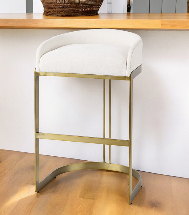 Low Back Bar Chair - White Nickel