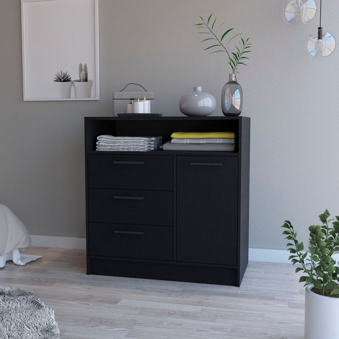 Three Drawer Dresser - Black