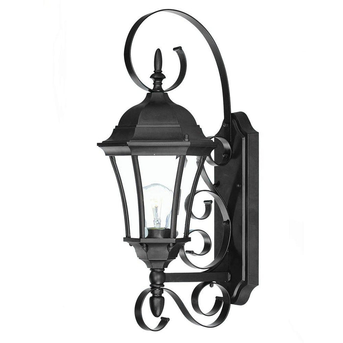 Swing Arm Lantern Wall Light - Matte Black