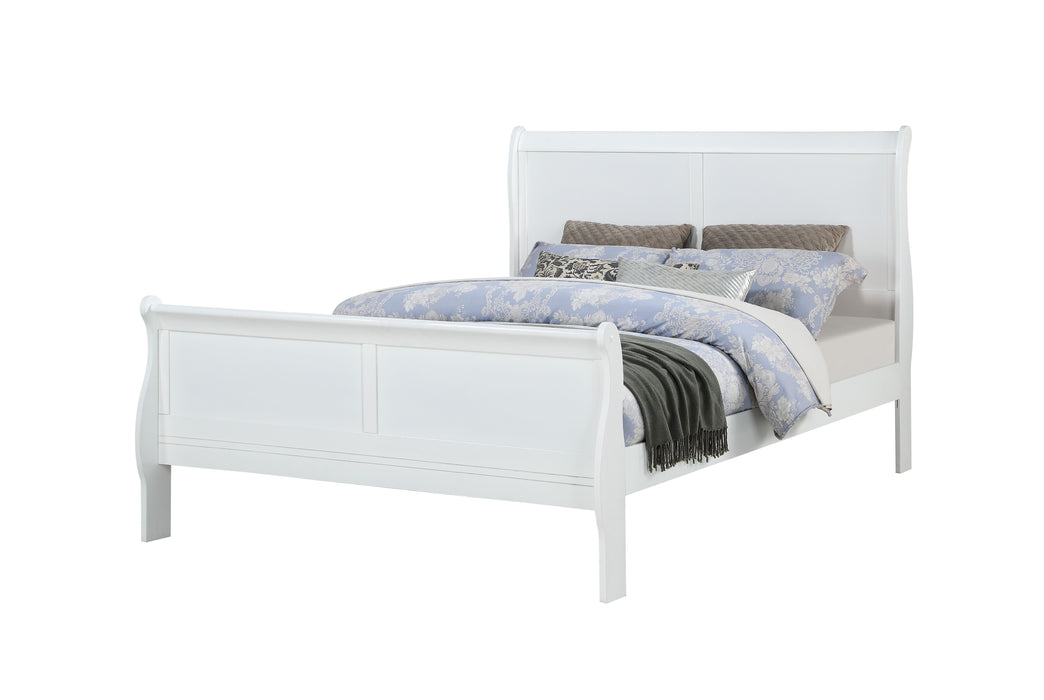 Louis Philip - Queen Headboard, Footboard - White