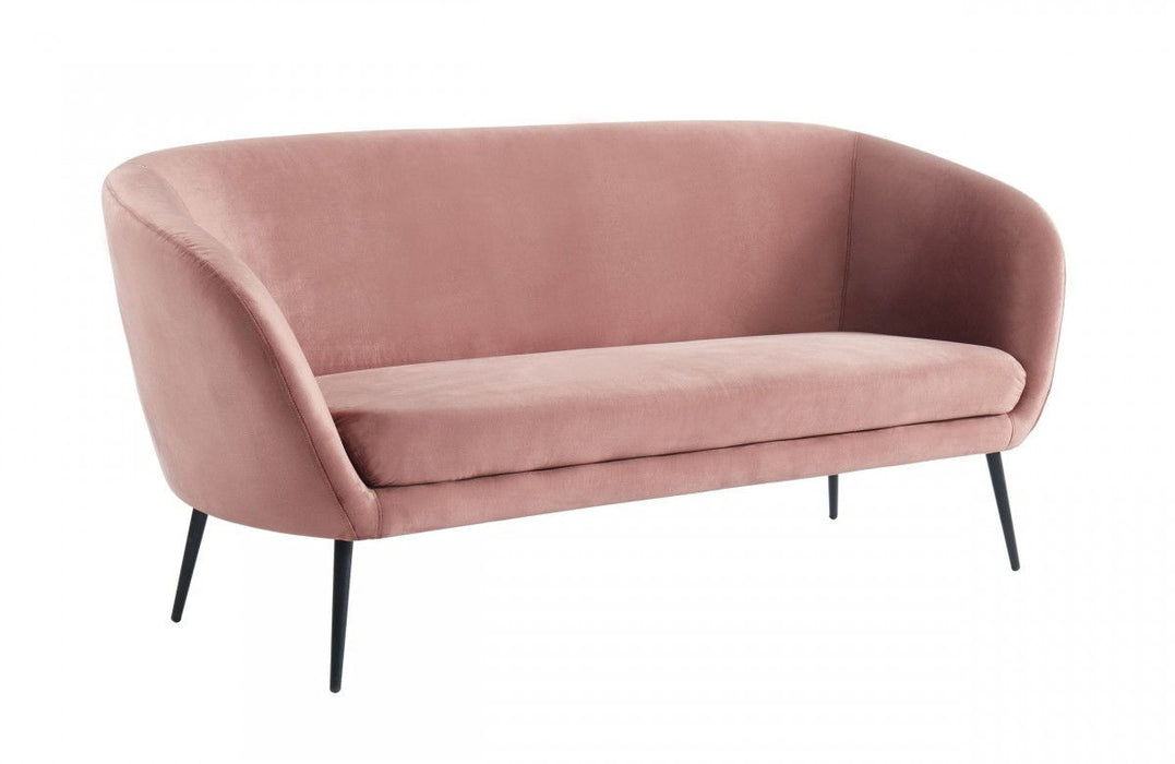 Sofa With Black Legs - Coral