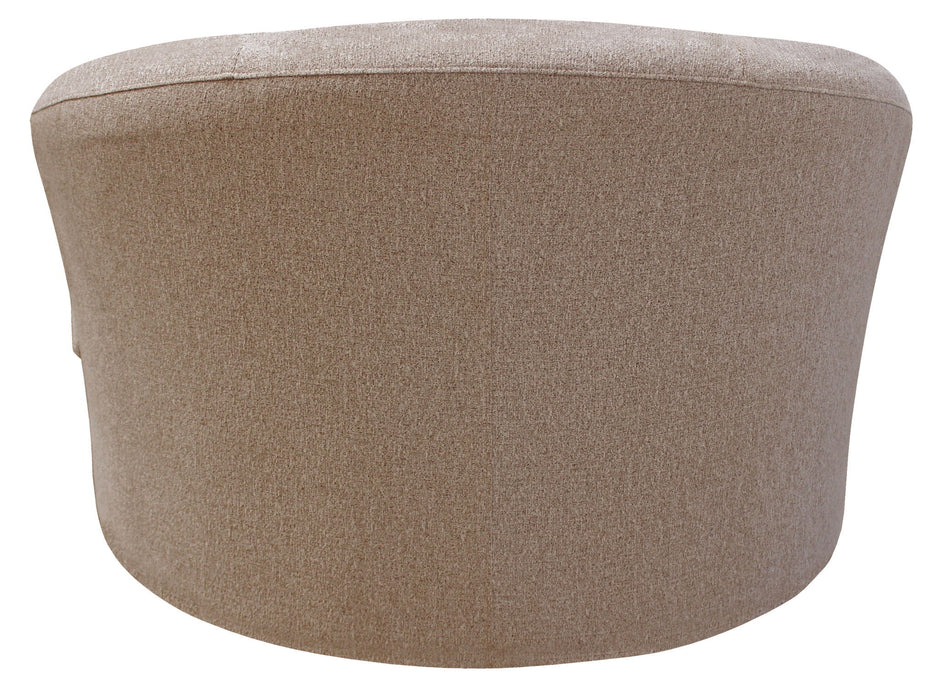 Linen Solid Color Swivel Barrel Chair - Sand