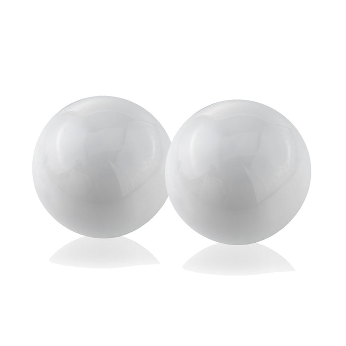 Enameled Aluminum Decorative Sphere - White