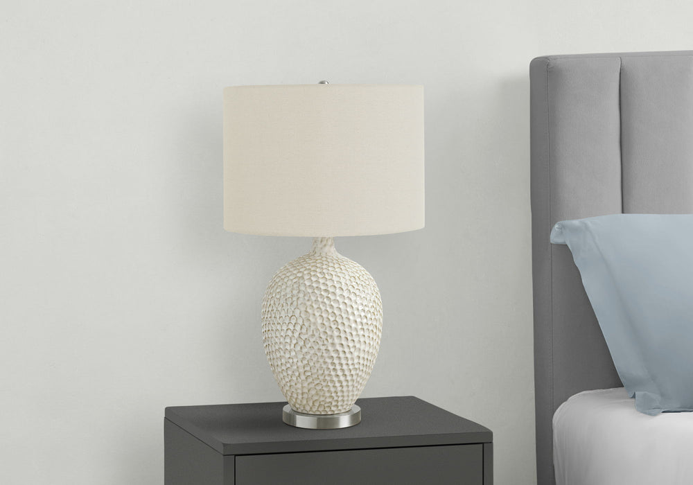 Lighting, Table Lamp, Ceramic, Contemporary - Cream