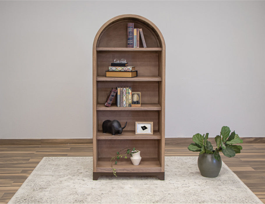 Natural Parota - 5 Shelves Bookcase - Brown Cappuccino