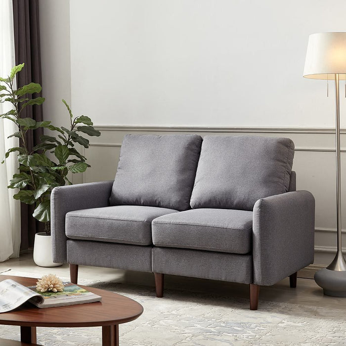 Loft Round Arm Modular Loveseat - Gray