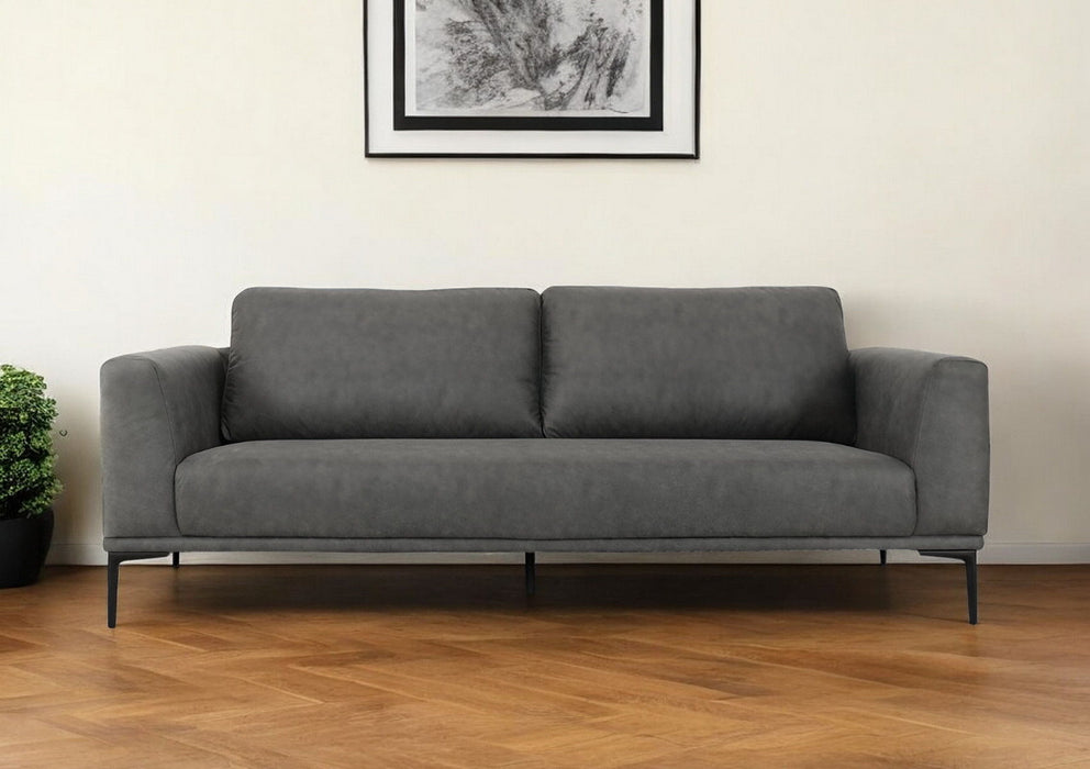 Sofa With Black Legs - Dark Gray