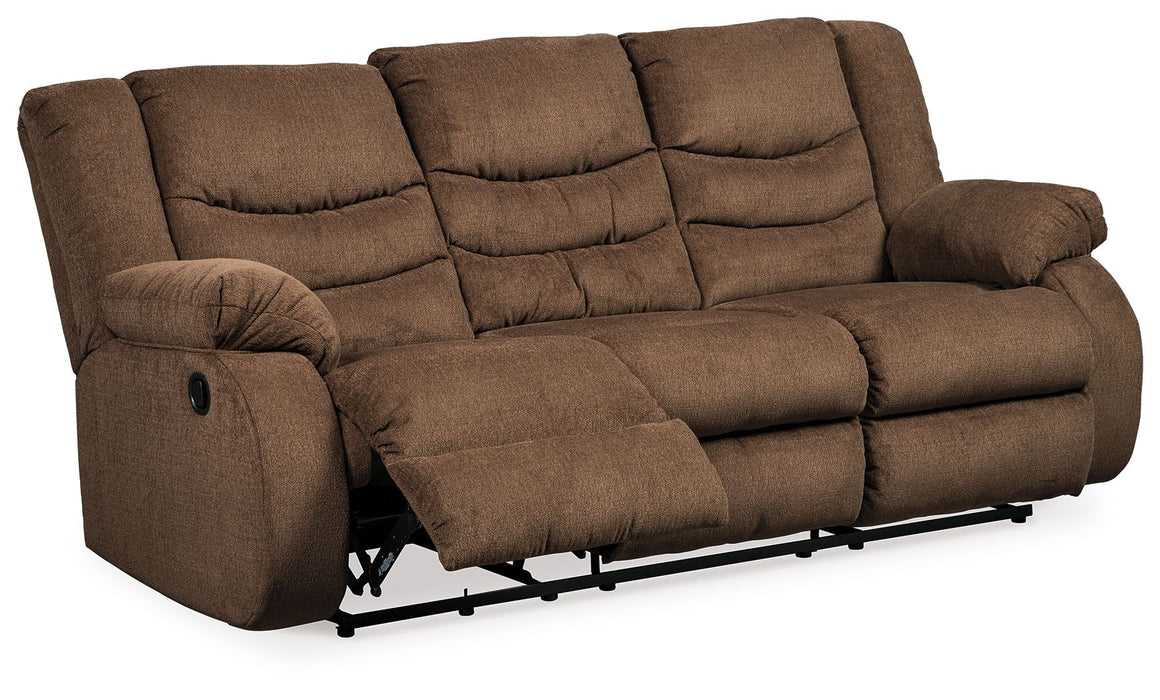 Tulen - Chocolate - Reclining Sofa - Fabric