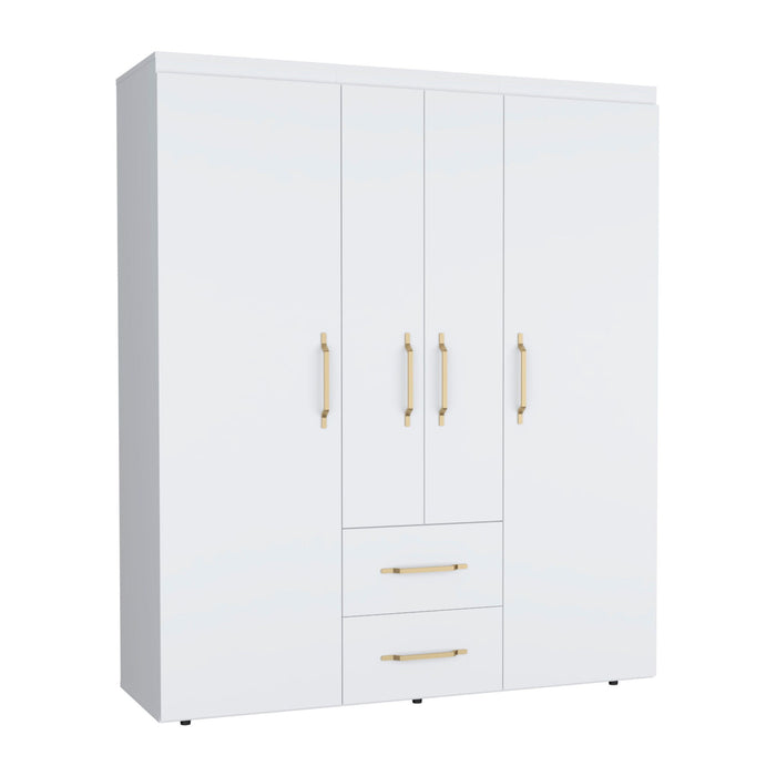 Two Drawer Combo Dresser - White