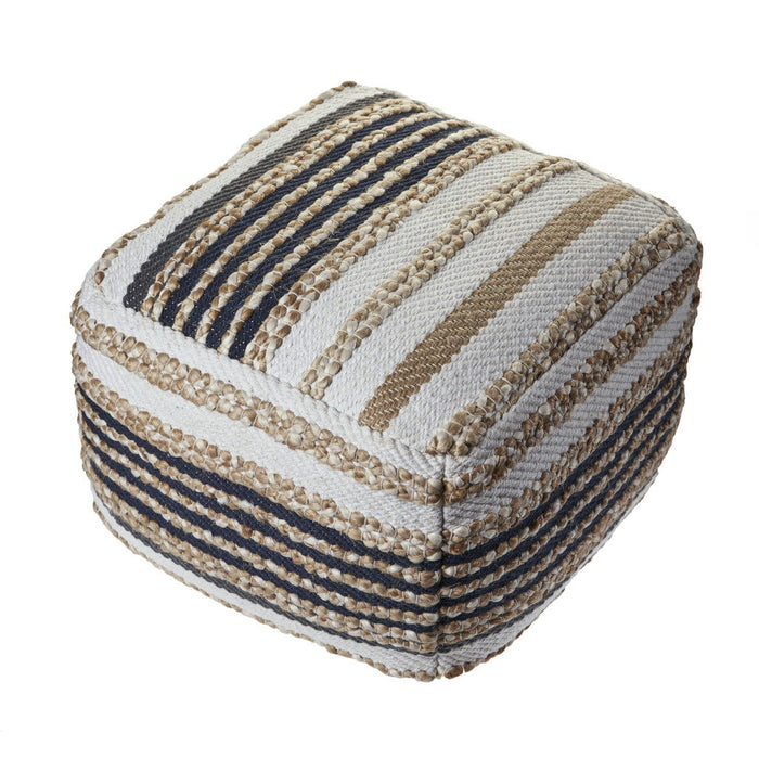 Jute Square Ottoman - Tan