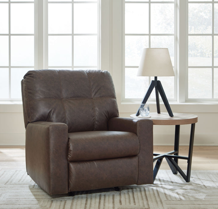 Barlin Mills - Umber - Rocker Recliner - Faux Leather