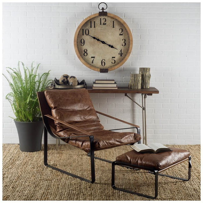 Ottoman Faux Leather - Brown