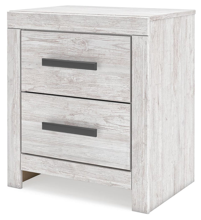 Cayboni - Whitewash - Two Drawer Night Stand